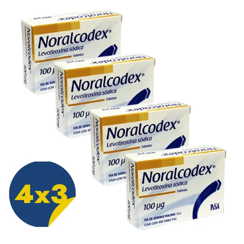 Comprar Noralcodex 100 Mcg Con 100 Tabletas Pack 4x3