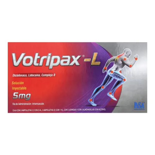 Comprar Votripax L 5 Mg Solución Inyectable Con 3 Ampolletas Y 3 Jeringas