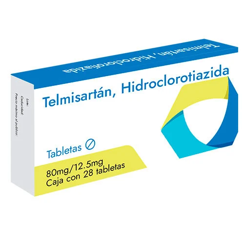 Telmisartán Hidrocolizada 80/12.5 Mg Con 28 Tabletas