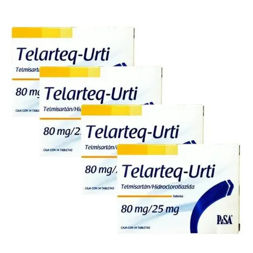 Comprar Telarteq-Urti 80/25 Mg Con 14 Tabletas Pack 4x3