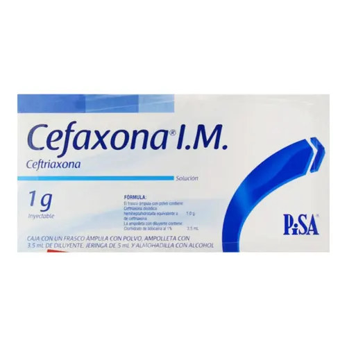 Cefaxona Im Ceftriaxona 1 G Solución Inyectable Pack de 5