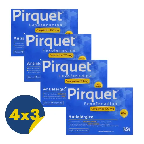 Comprar Pirquet 120 Mg Con 10 Comprimidos Pack 4x3