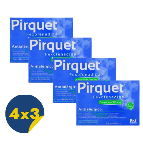 Comprar Pirquet 180 Mg Con 10 Comprimidos Pack 4x3