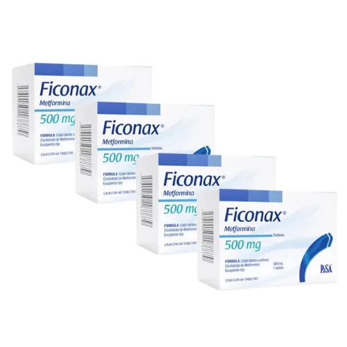 Comprar Ficonax 500 Mg Con 60 Tabletas Pack 4x3