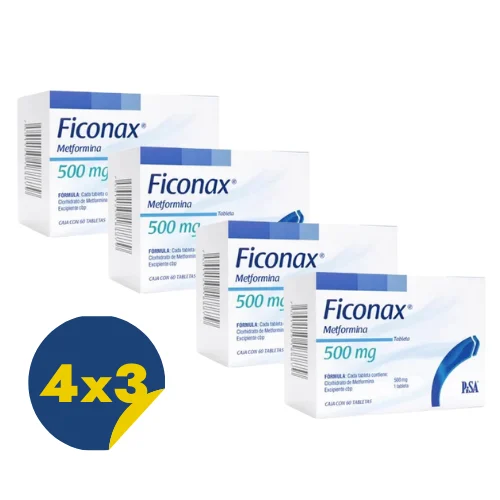 Comprar Ficonax 500 Mg Con 60 Tabletas Pack 4x3