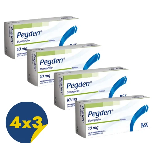 Comprar Pegden 10 Mg Con 28 Tabletas Pack 4x3