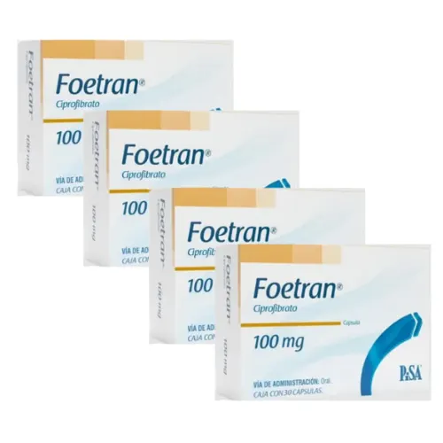 Comprar Foetran 100 Mg Con 30 Cápsulas Pack 4x3