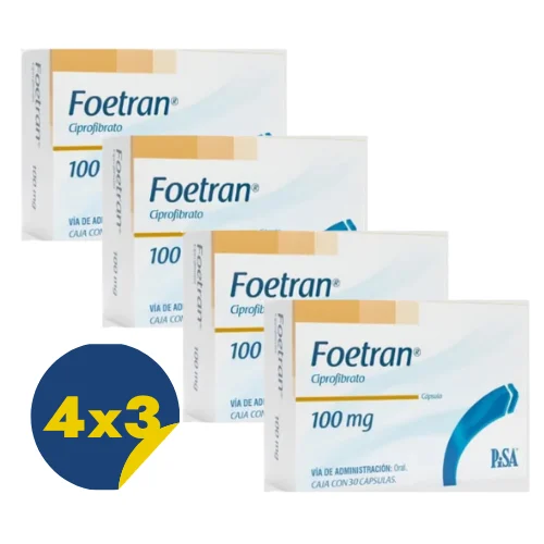 Comprar Foetran 100 Mg Con 30 Cápsulas Pack 4x3