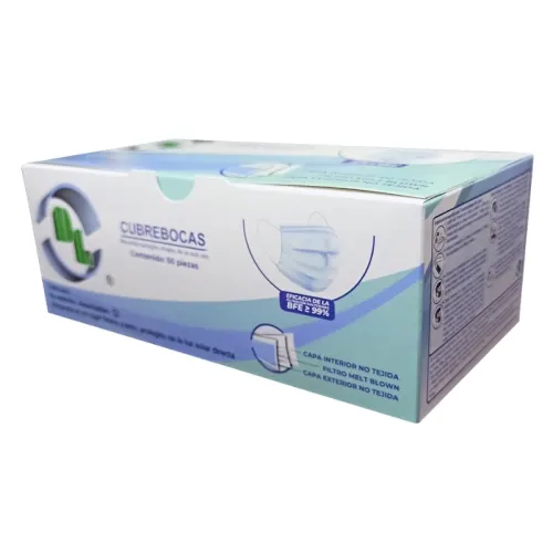Dl Cubrebocas Tricapa Con 50 Piezas