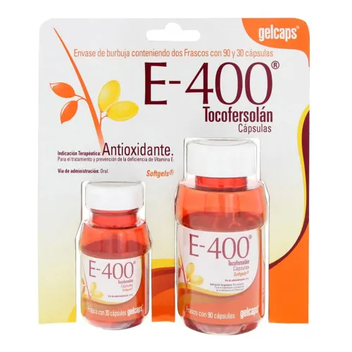 Comprar Gelcaps E-400 400 Ui Antioxidante Con 120 Cápsulas