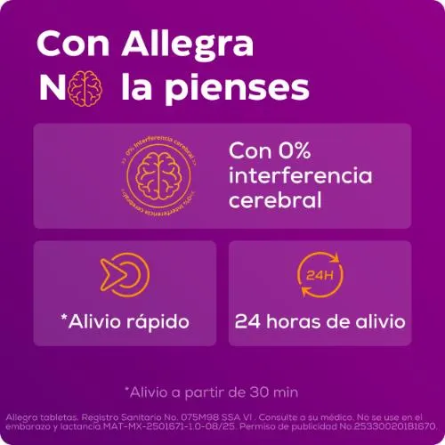 Allegra Antihistamínico 10 tabletas x 120 mg