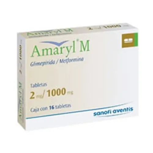 Comprar Amaryl M 2/1000 Mg Con 16 Tabletas