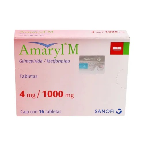Amaryl M 4/1000 Mg Con 16 Tabletas