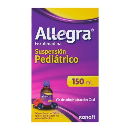 Comprar Allegra 600 Mg Suspensión Pediátrica Antihistamínico 150 ml