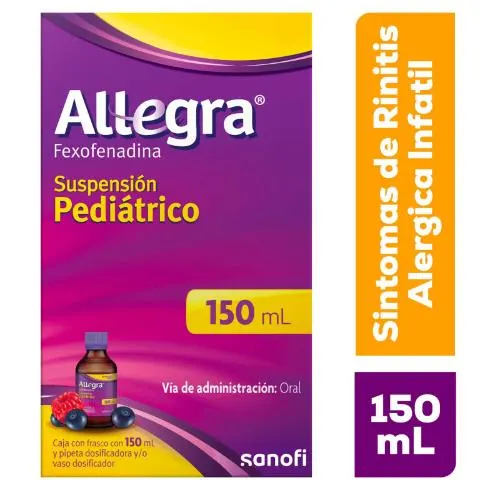 Comprar Allegra 600 Mg Suspensión Pediátrica Antihistamínico 150 ml