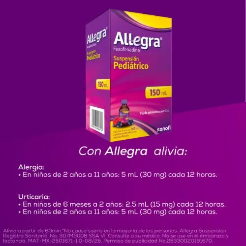 Allegra Suspensión Pediátrica 150 ml