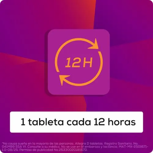 Allegra D Antihistamínico 10 tabletas x 60 mg