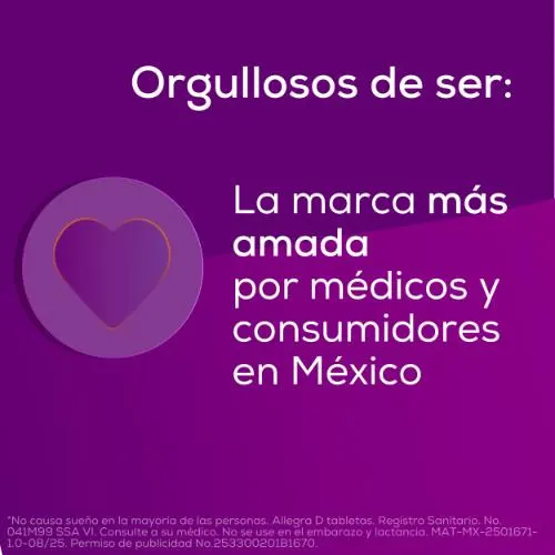 Allegra D Antihistamínico 10 tabletas x 60 mg