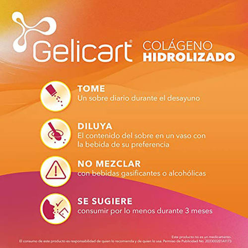 Comprar Gelicart Colágeno Hidrolizado 30 Sobres 10 Gr