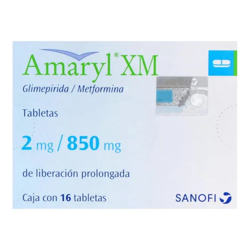 Comprar Amaryl Xm 2/850 Mg Con 16 Tabletas