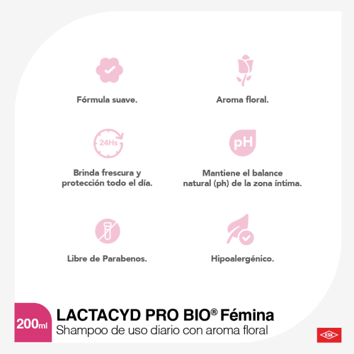Lactacyd Pro Bio Fémina Shampoo Íntimo Floral 200 Ml