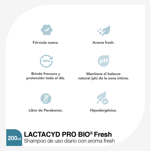 Comprar Lactacyd Pro Bio Shampoo Íntimo Fresh 220 Ml