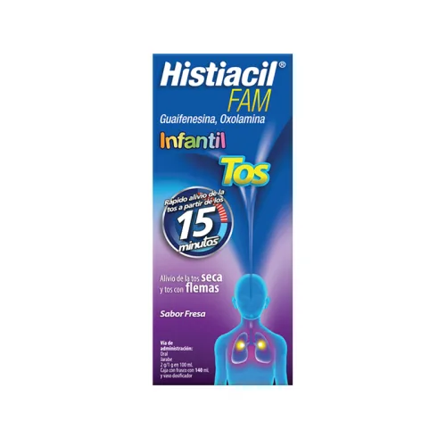 Comprar Histiacil Fam 2/1 G Jarabe Infantil Para Tos Sabor Fresa Con 140 Ml