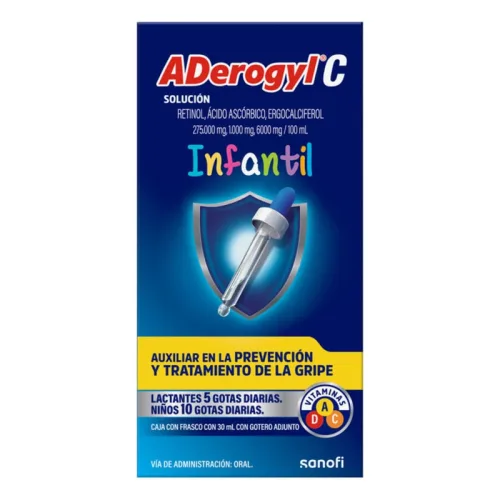 Comprar Aderogyl C Infantil Vitaminas A, D, C Frasco Con 30 Ml
