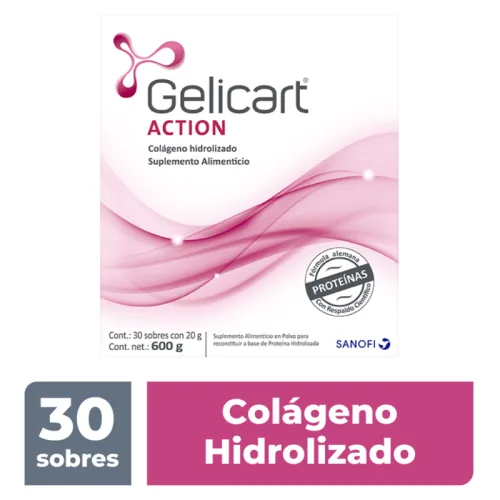 Comprar Gelicart Action Colágeno Hidrolizado 30 Sobres 20 Gr