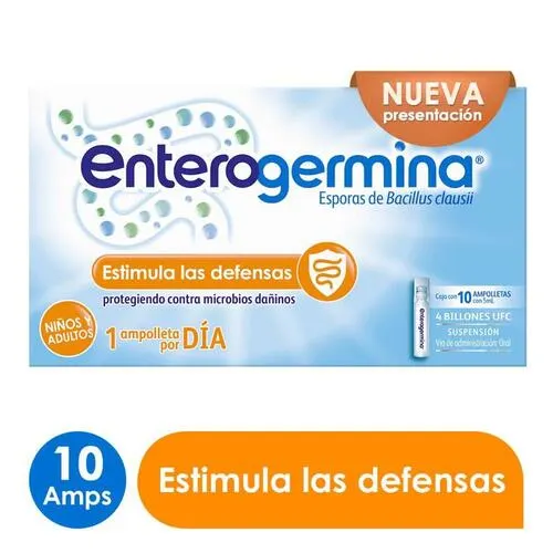 Enterogermina 4 Billones Suspensión Con 10 Ampolletas