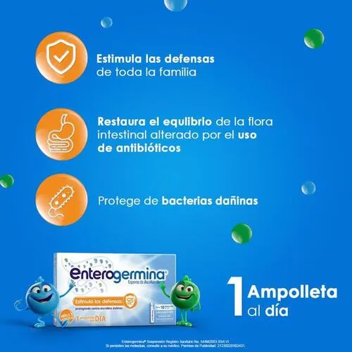 Comprar Enterogermina Probióticos 10 Ampolletas De 5 ml