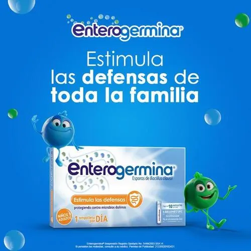 Enterogermina 4 Billones Suspensión Con 10 Ampolletas