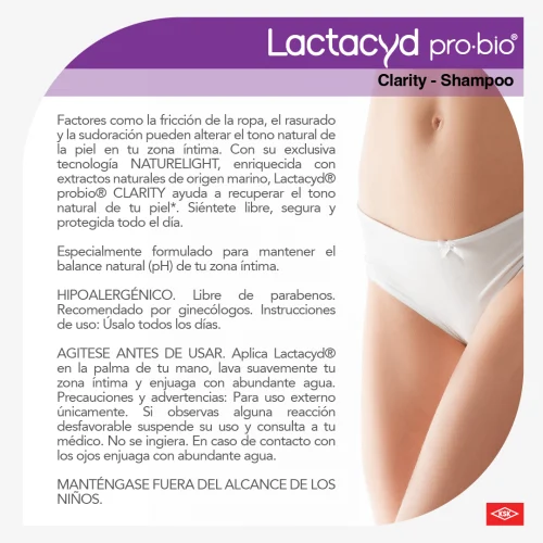 Comprar Lactacyd Pro Bio Shampoo Íntimo Clarity 220 Ml