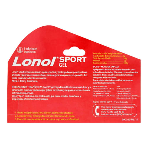 Lonol Sport 5/10/3 G Con 30 G De Gel
