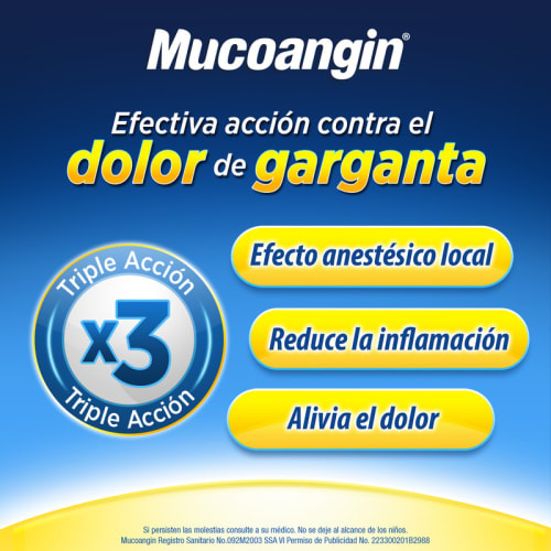 Mucoangin 20 Mg Sabor Limon Con 18 Pastillas