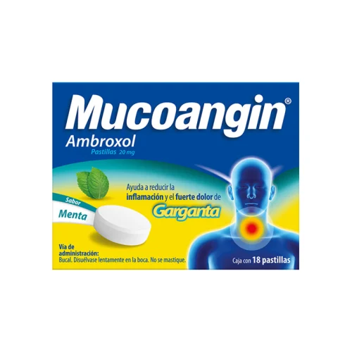 Comprar Mucoangin 20 Mg Sabor Menta Con 18 Pastillas