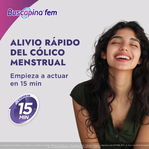 Buscapina Fem 10 Tabletas para Cólicos Menstruales con Hioscina e Ibuprofeno