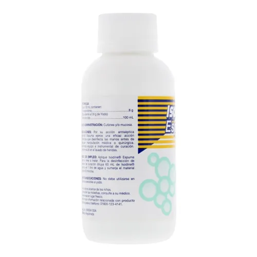 Isodine Espuma Solución Antiséptica Con 120 Ml