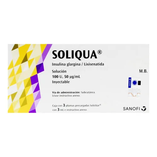 Comprar Soliqua 100 Ui/50 Mcg Con 3 Plumas Precargadas