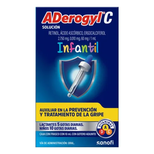 Comprar Aderogyl C Infantil Vitaminas A,D,C Frasco Gotero Con 10 Ml