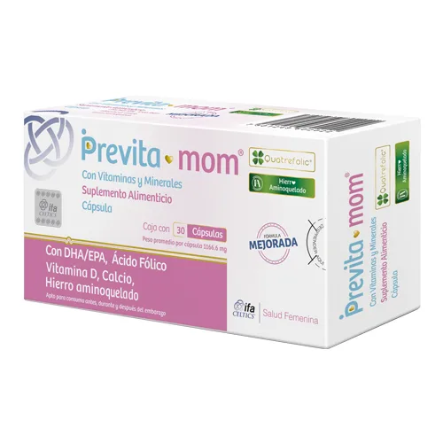 Comprar Previta Mom Vitaminas Y Minerales Suplemento Alimenticio Con 30 Cápsulas