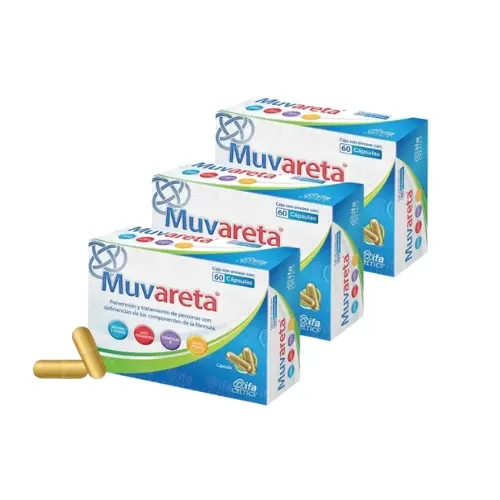Comprar Muvareta Vitaminas Y Minerales Con 60 Cápsulas Pack 3×2