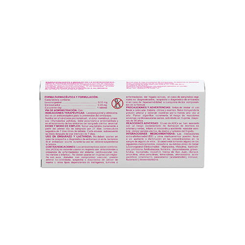 Levonorgestrel Etinilestradiol 0.15 Mg / 0.03 mg Con 21 Tabletas