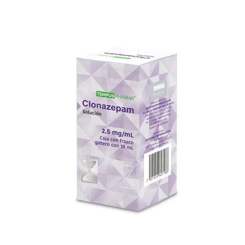 Clonazepam Gotas 2.5 mg / ml con 10 Ml