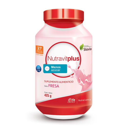 Comprar Nutravit Plus Red Suplemento Alimenticio Sabor Fresa Con 425 G