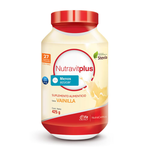 Comprar Nutravit Plus Red Bajo En Azúcar Suplemento Alimenticio Sabor Vainilla Polvo Con 425 Gr