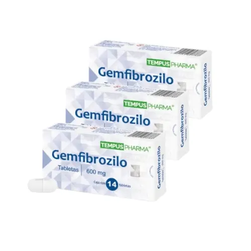 Comprar Gemfibrozilo 600 Mg Con 14 Tabletas Pack 3×2