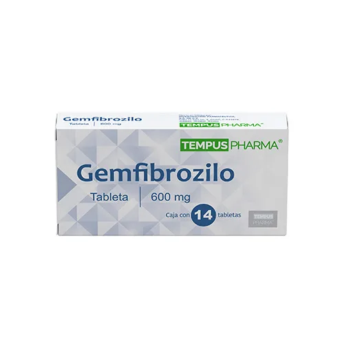 Gemfibrozilo 600 mg con 14 Tabletas