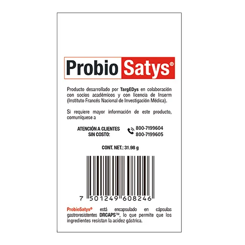 Probiosatys Hafnia alvei HA4597 533 mg 60 cápsulas