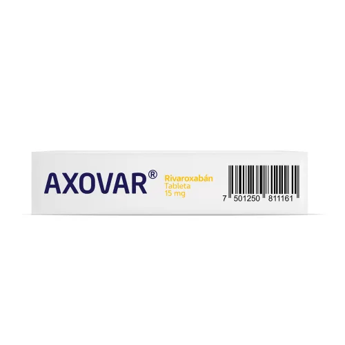 Axovar Rivaroxaban 15 Mg Caja Con 28 Tabletas